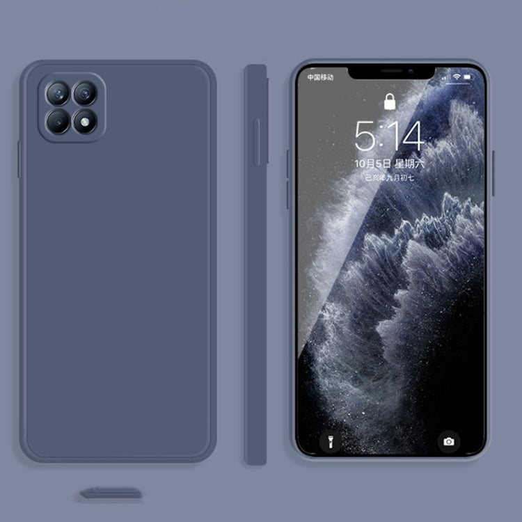 Custodia protettiva a copertura totale antigoccia in silicone liquido imitazione tinta unita, For OPPO A72, For OPPO Reno4 SE