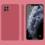 Custodia protettiva a copertura totale antigoccia in silicone liquido imitazione tinta unita, For OPPO A72, For OPPO Reno4 SE
