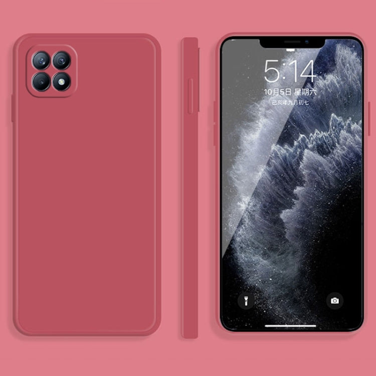 Custodia protettiva a copertura totale antigoccia in silicone liquido imitazione tinta unita, For OPPO A72, For OPPO Reno4 SE