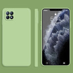 Custodia protettiva a copertura totale antigoccia in silicone liquido imitazione tinta unita, For OPPO A72, For OPPO Reno4 SE