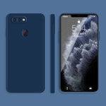 Custodia protettiva a copertura totale antigoccia in silicone liquido imitazione tinta unita, For OPPO R15, For OPPO Reno3