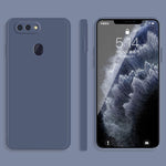 Custodia protettiva a copertura totale antigoccia in silicone liquido imitazione tinta unita, For OPPO R15, For OPPO Reno3