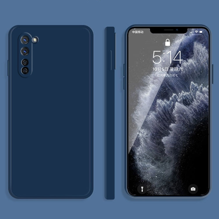 Custodia protettiva a copertura totale antigoccia in silicone liquido imitazione tinta unita, For OPPO R15, For OPPO Reno3
