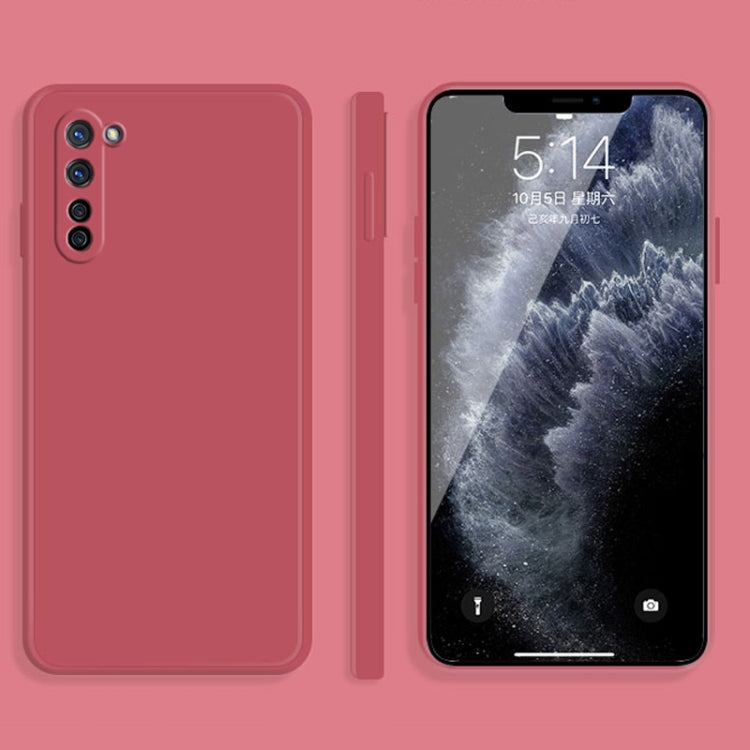 Custodia protettiva a copertura totale antigoccia in silicone liquido imitazione tinta unita, For OPPO R15, For OPPO Reno3