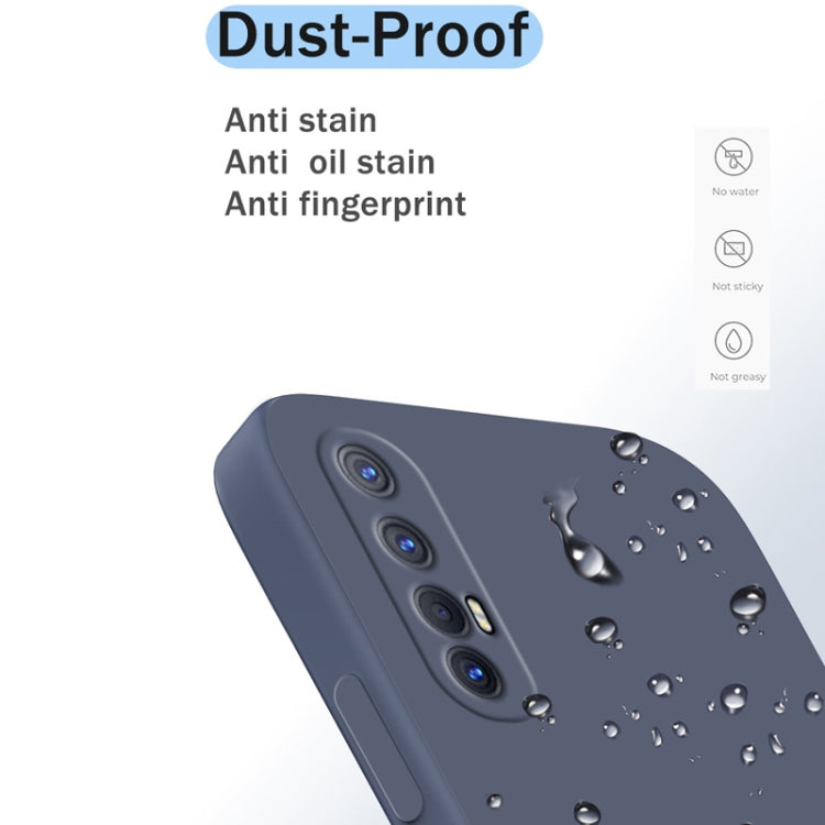 Custodia protettiva a copertura totale antigoccia in silicone liquido imitazione tinta unita, For OPPO Reno3 Pro, For OPPO Reno4 Pro