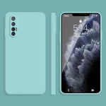Custodia protettiva a copertura totale antigoccia in silicone liquido imitazione tinta unita, For OPPO Reno3 Pro, For OPPO Reno4 Pro