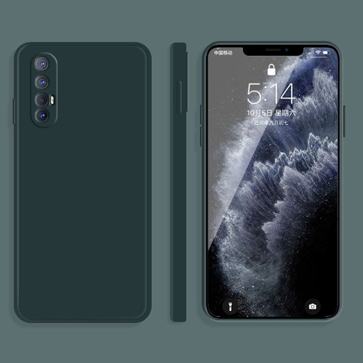 Custodia protettiva a copertura totale antigoccia in silicone liquido imitazione tinta unita, For OPPO Reno3 Pro, For OPPO Reno4 Pro
