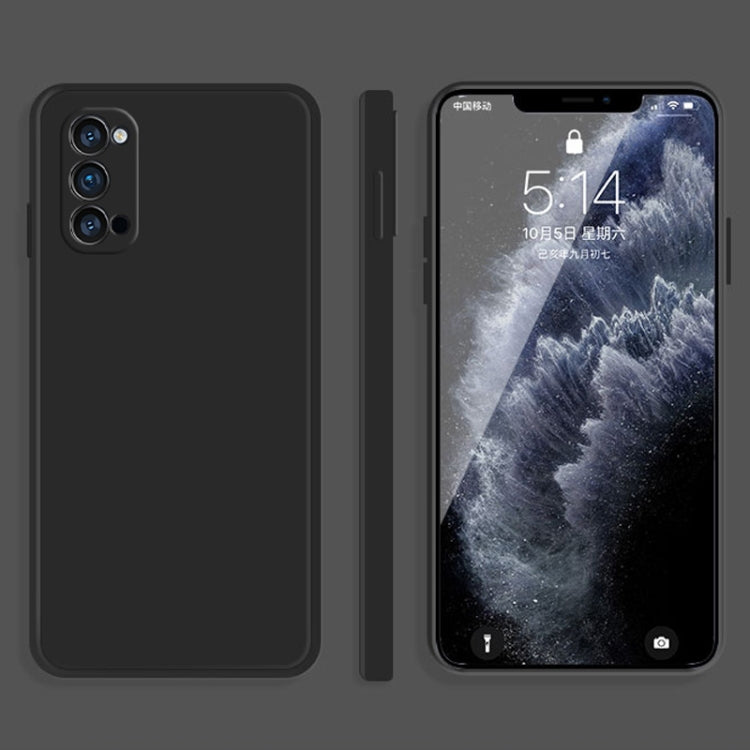 Custodia protettiva a copertura totale antigoccia in silicone liquido imitazione tinta unita, For OPPO Reno3 Pro, For OPPO Reno4 Pro