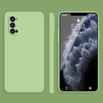Custodia protettiva a copertura totale antigoccia in silicone liquido imitazione tinta unita, For OPPO Reno3 Pro, For OPPO Reno4 Pro