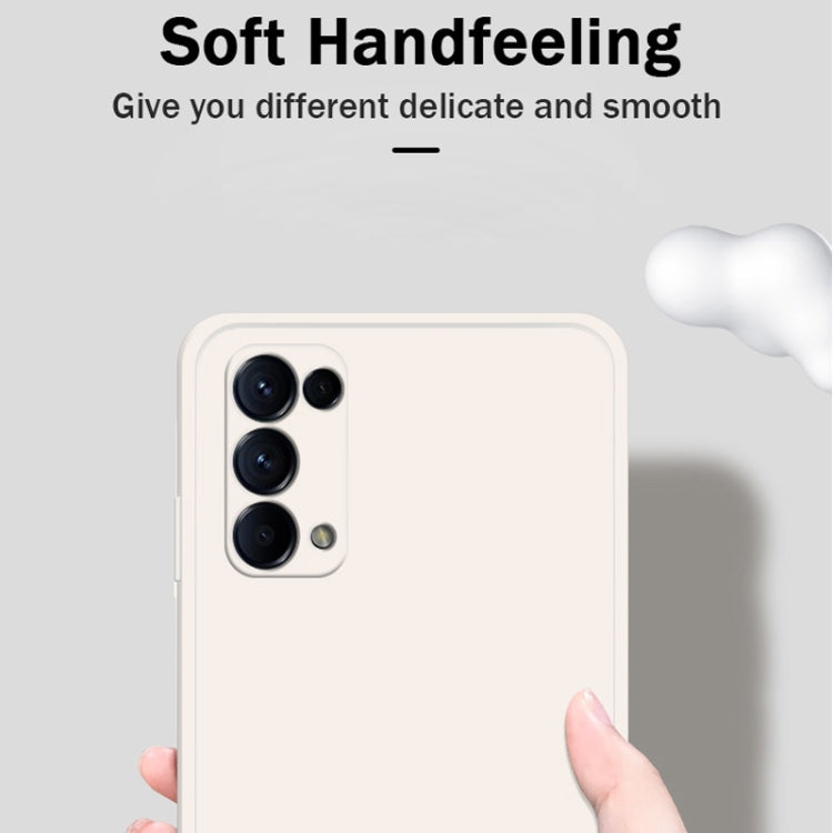 Custodia protettiva a copertura totale antigoccia in silicone liquido imitazione tinta unita, For OPPO Reno5 Pro, For OPPO Reno5 Pro+