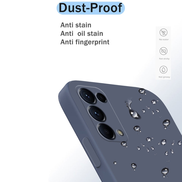 Custodia protettiva a copertura totale antigoccia in silicone liquido imitazione tinta unita, For OPPO Reno5 Pro, For OPPO Reno5 Pro+