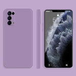 Custodia protettiva a copertura totale antigoccia in silicone liquido imitazione tinta unita, For OPPO Reno5 Pro, For OPPO Reno5 Pro+