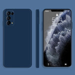 Custodia protettiva a copertura totale antigoccia in silicone liquido imitazione tinta unita, For OPPO Reno5 Pro, For OPPO Reno5 Pro+
