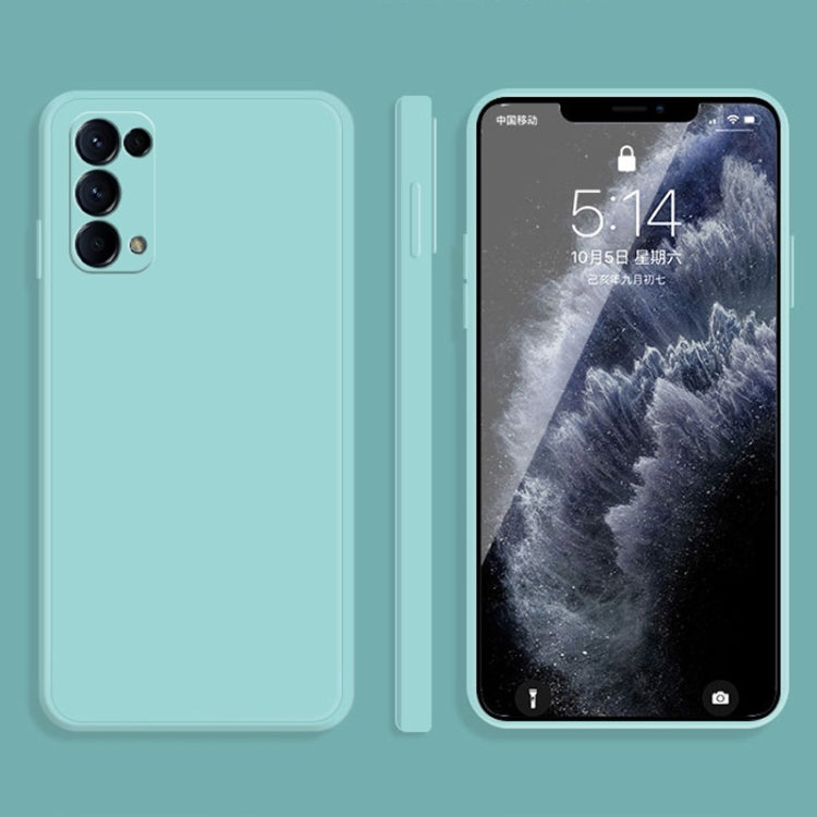 Custodia protettiva a copertura totale antigoccia in silicone liquido imitazione tinta unita, For OPPO Reno5 Pro, For OPPO Reno5 Pro+