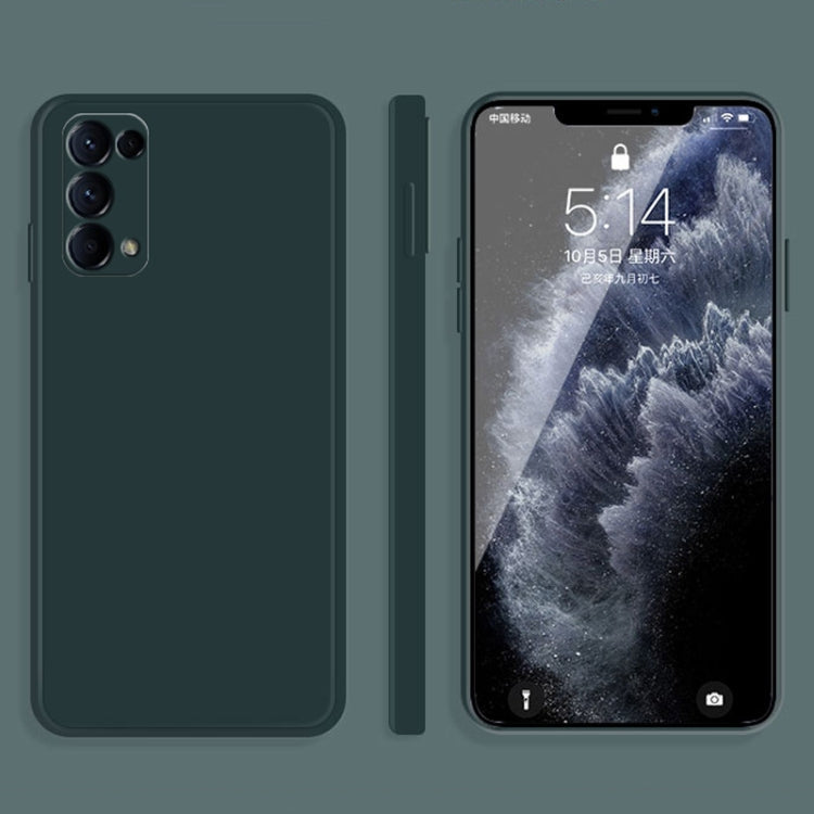 Custodia protettiva a copertura totale antigoccia in silicone liquido imitazione tinta unita, For OPPO Reno5 Pro, For OPPO Reno5 Pro+