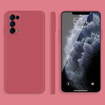 Custodia protettiva a copertura totale antigoccia in silicone liquido imitazione tinta unita, For OPPO Reno5 Pro, For OPPO Reno5 Pro+