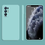 Custodia protettiva a copertura totale antigoccia in silicone liquido imitazione tinta unita, For OPPO Reno5 Pro, For OPPO Reno5 Pro+