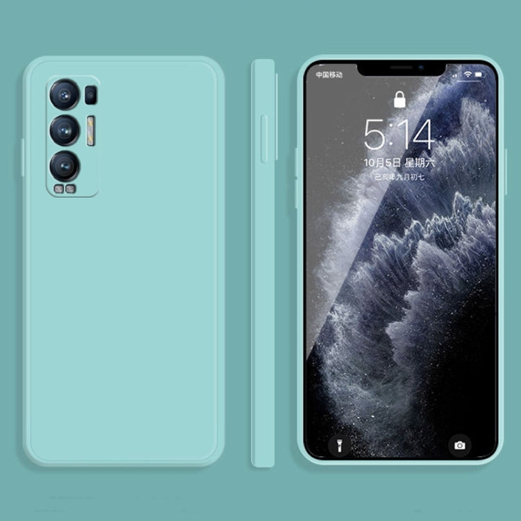 Custodia protettiva a copertura totale antigoccia in silicone liquido imitazione tinta unita, For OPPO Reno5 Pro, For OPPO Reno5 Pro+