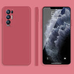 Custodia protettiva a copertura totale antigoccia in silicone liquido imitazione tinta unita, For OPPO Reno5 Pro, For OPPO Reno5 Pro+