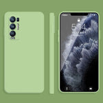 Custodia protettiva a copertura totale antigoccia in silicone liquido imitazione tinta unita, For OPPO Reno5 Pro, For OPPO Reno5 Pro+