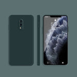 Custodia protettiva a copertura totale antigoccia in silicone liquido imitazione tinta unita, For OnePlus 7, For OnePlus 7 Pro