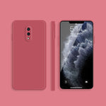 Custodia protettiva a copertura totale antigoccia in silicone liquido imitazione tinta unita, For OnePlus 7, For OnePlus 7 Pro