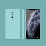 Custodia protettiva a copertura totale antigoccia in silicone liquido imitazione tinta unita, For OnePlus 7, For OnePlus 7 Pro