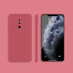 Custodia protettiva a copertura totale antigoccia in silicone liquido imitazione tinta unita, For OnePlus 7, For OnePlus 7 Pro