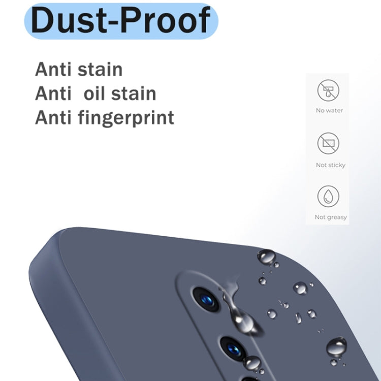 Custodia protettiva a copertura totale antigoccia in silicone liquido imitazione tinta unita, For OnePlus 8, For OnePlus 8 Pro