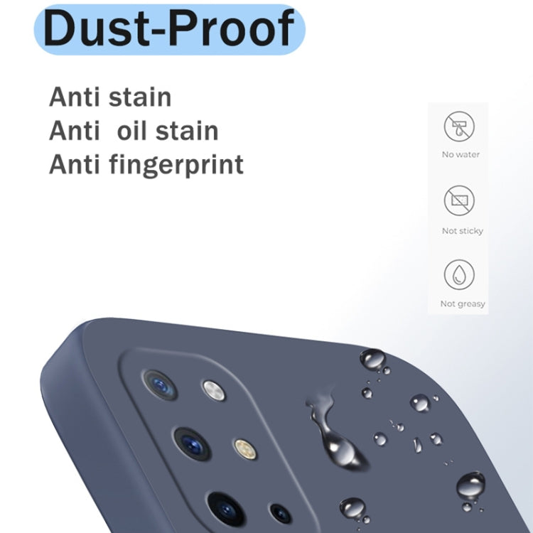 Custodia protettiva a copertura totale antigoccia in silicone liquido imitazione tinta unita, For OnePlus 8T, For OnePlus 9