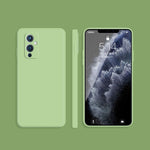 Custodia protettiva a copertura totale antigoccia in silicone liquido imitazione tinta unita, For OnePlus 8T, For OnePlus 9