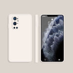 Custodia protettiva a copertura totale antigoccia in silicone liquido imitazione tinta unita, For OnePlus 9 Pro