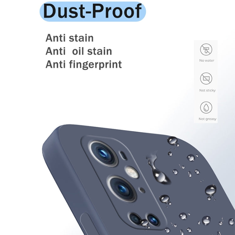 Custodia protettiva a copertura totale antigoccia in silicone liquido imitazione tinta unita, For OnePlus 9 Pro