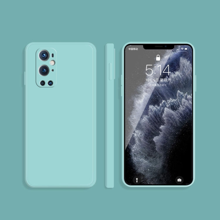 Custodia protettiva a copertura totale antigoccia in silicone liquido imitazione tinta unita, For OnePlus 9 Pro