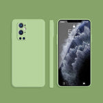 Custodia protettiva a copertura totale antigoccia in silicone liquido imitazione tinta unita, For OnePlus 9 Pro