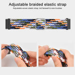 Cinturino di ricambio elastico intrecciato in nylon regolabile, For Samsung Galaxy Watch 3 41mm
