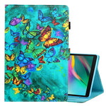 Custodia in pelle flip orizzontale con cuciture a disegno colorato con supporto e slot per schede, For Samsung Galaxy Tab A7 Lite 8.7 (2021) T220
