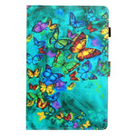 Custodia in pelle flip orizzontale con cuciture a disegno colorato con supporto e slot per schede, For Samsung Galaxy Tab A7 Lite 8.7 (2021) T220