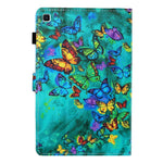 Custodia in pelle flip orizzontale con cuciture a disegno colorato con supporto e slot per schede, For Samsung Galaxy Tab A7 Lite 8.7 (2021) T220