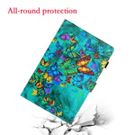 Custodia in pelle flip orizzontale con cuciture a disegno colorato con supporto e slot per schede, For Samsung Galaxy Tab A7 Lite 8.7 (2021) T220