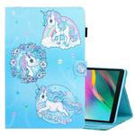 Custodia in pelle flip orizzontale con cuciture a disegno colorato con supporto e slot per schede, For Samsung Galaxy Tab A7 Lite 8.7 (2021) T220