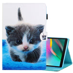 Custodia in pelle flip orizzontale con cuciture a disegno colorato con supporto e slot per schede, For Samsung Galaxy Tab A7 Lite 8.7 (2021) T220