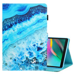 Custodia in pelle flip orizzontale con cuciture a disegno colorato con supporto e slot per schede, For Samsung Galaxy Tab A7 Lite 8.7 (2021) T220