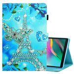 Custodia in pelle flip orizzontale con cuciture a disegno colorato con supporto e slot per schede, For Samsung Galaxy Tab A7 Lite 8.7 (2021) T220