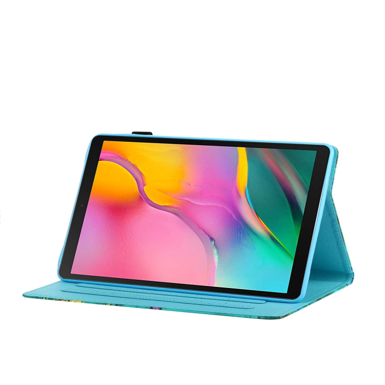 Custodia in pelle flip orizzontale con cuciture a disegno colorato con supporto e slot per schede, For Samsung Galaxy Tab A7 Lite 8.7 (2021) T220
