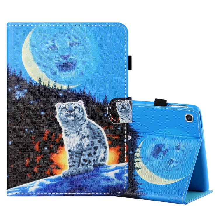 Custodia in pelle flip orizzontale con cuciture a disegno colorato con supporto e slot per schede, For Samsung Galaxy Tab A7 Lite 8.7 (2021) T220