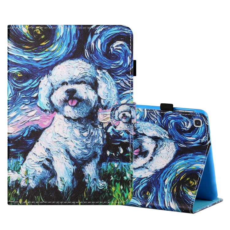 Custodia in pelle flip orizzontale con cuciture a disegno colorato con supporto e slot per schede, For Samsung Galaxy Tab A7 Lite 8.7 (2021) T220
