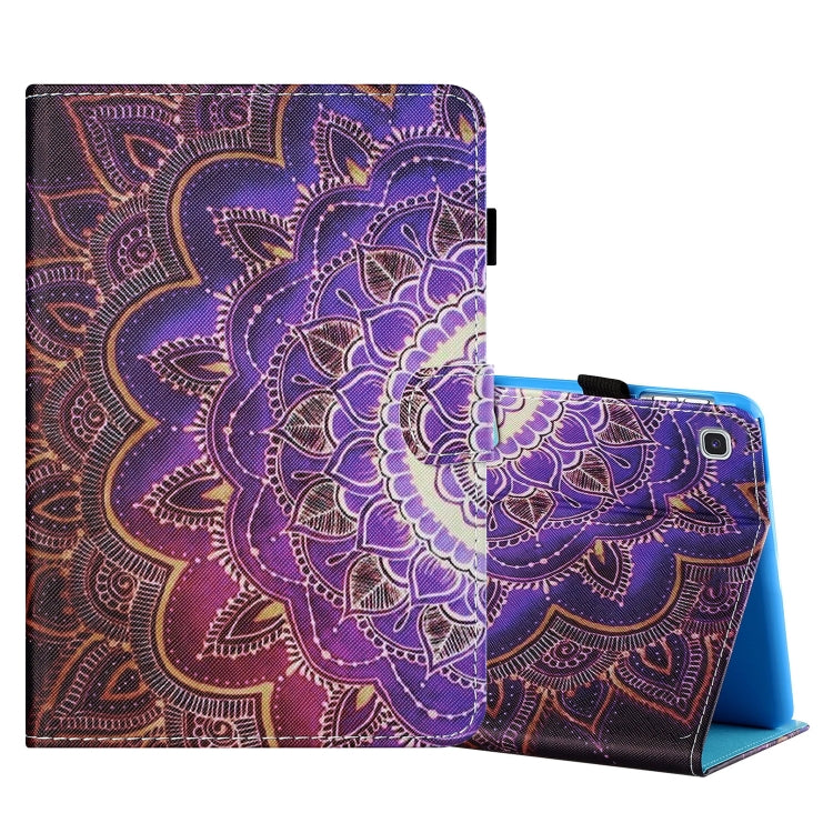 Custodia in pelle flip orizzontale con cuciture a disegno colorato con supporto e slot per schede, For Samsung Galaxy Tab A7 Lite 8.7 (2021) T220