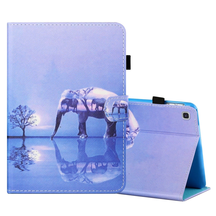 Custodia in pelle flip orizzontale con cuciture a disegno colorato con supporto e slot per schede, For Samsung Galaxy Tab A7 Lite 8.7 (2021) T220