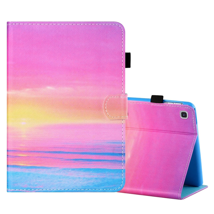 Custodia in pelle flip orizzontale con cuciture a disegno colorato con supporto e slot per schede, For Samsung Galaxy Tab A7 Lite 8.7 (2021) T220